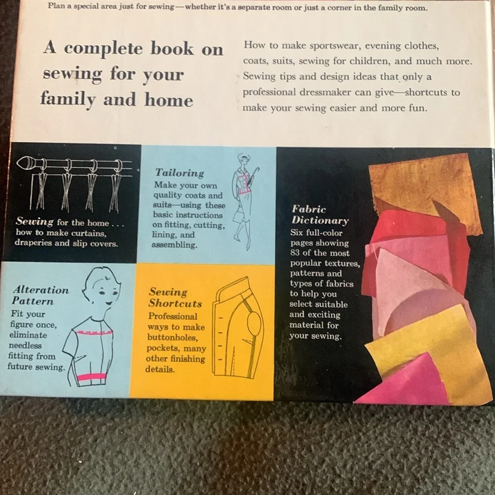 Vintage Better Homes and Gardens Sewing Book. 1961. 7 3/4” x 10 1/4” x 3/4”. - Picture 5 of 13